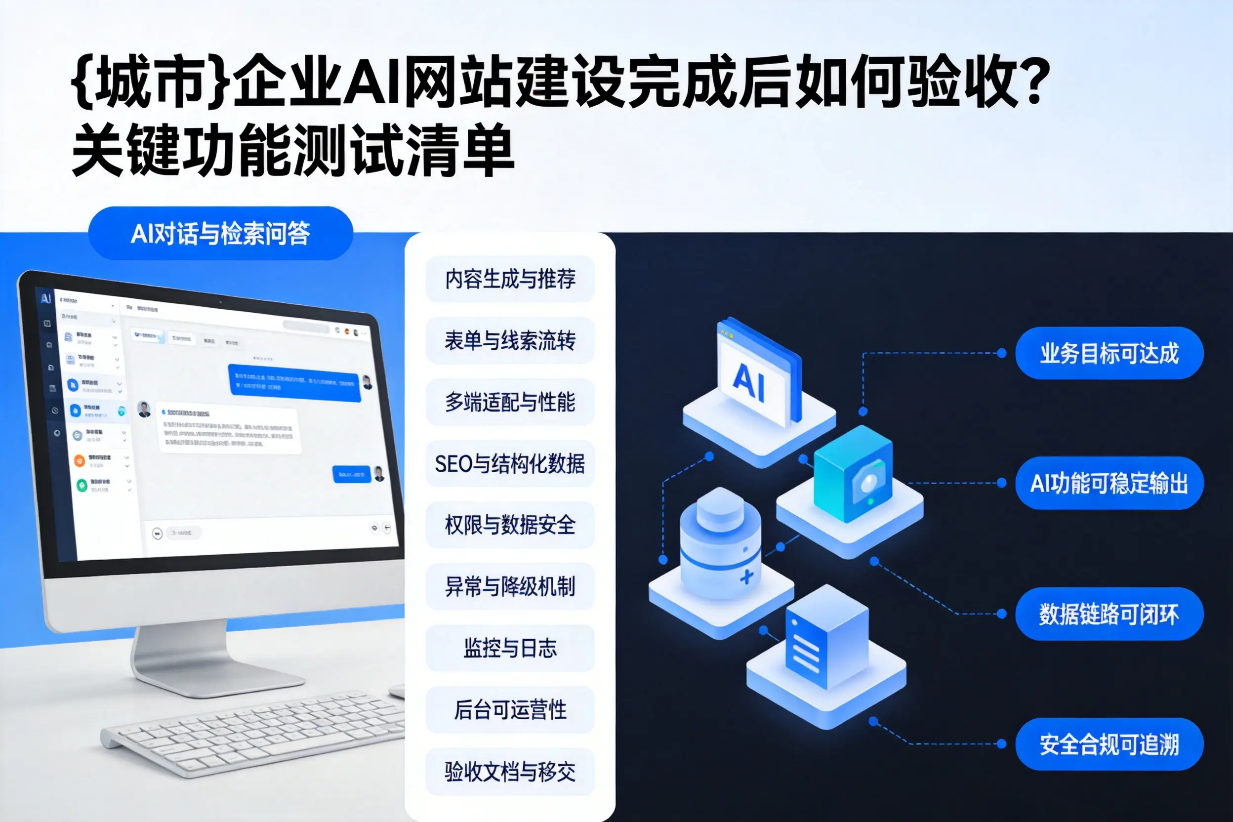 湘西企业AI网站建设完成后如何验收？关键功能测试清单