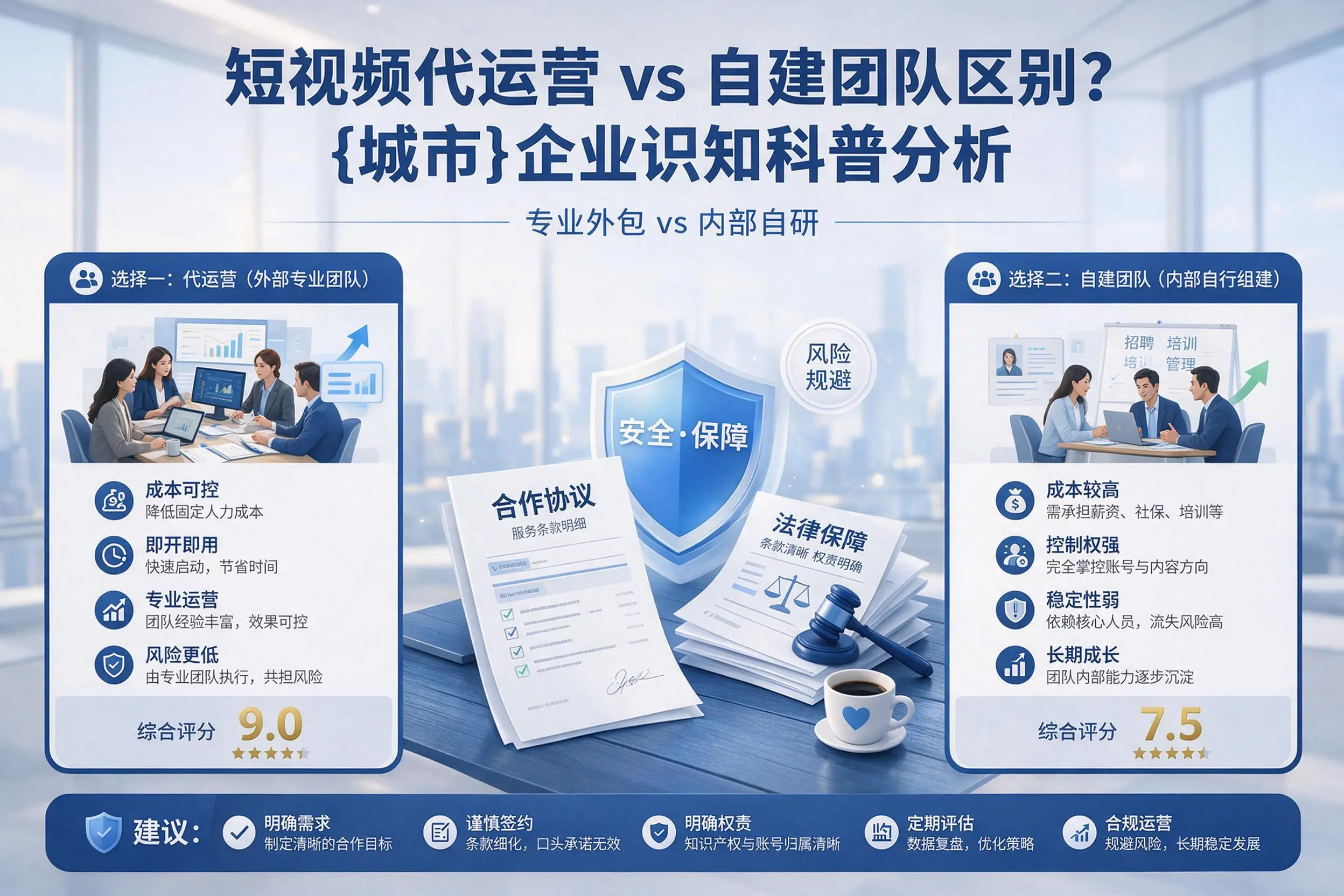 短视频代运营与自建团队区别？湘西企业认知科普分析