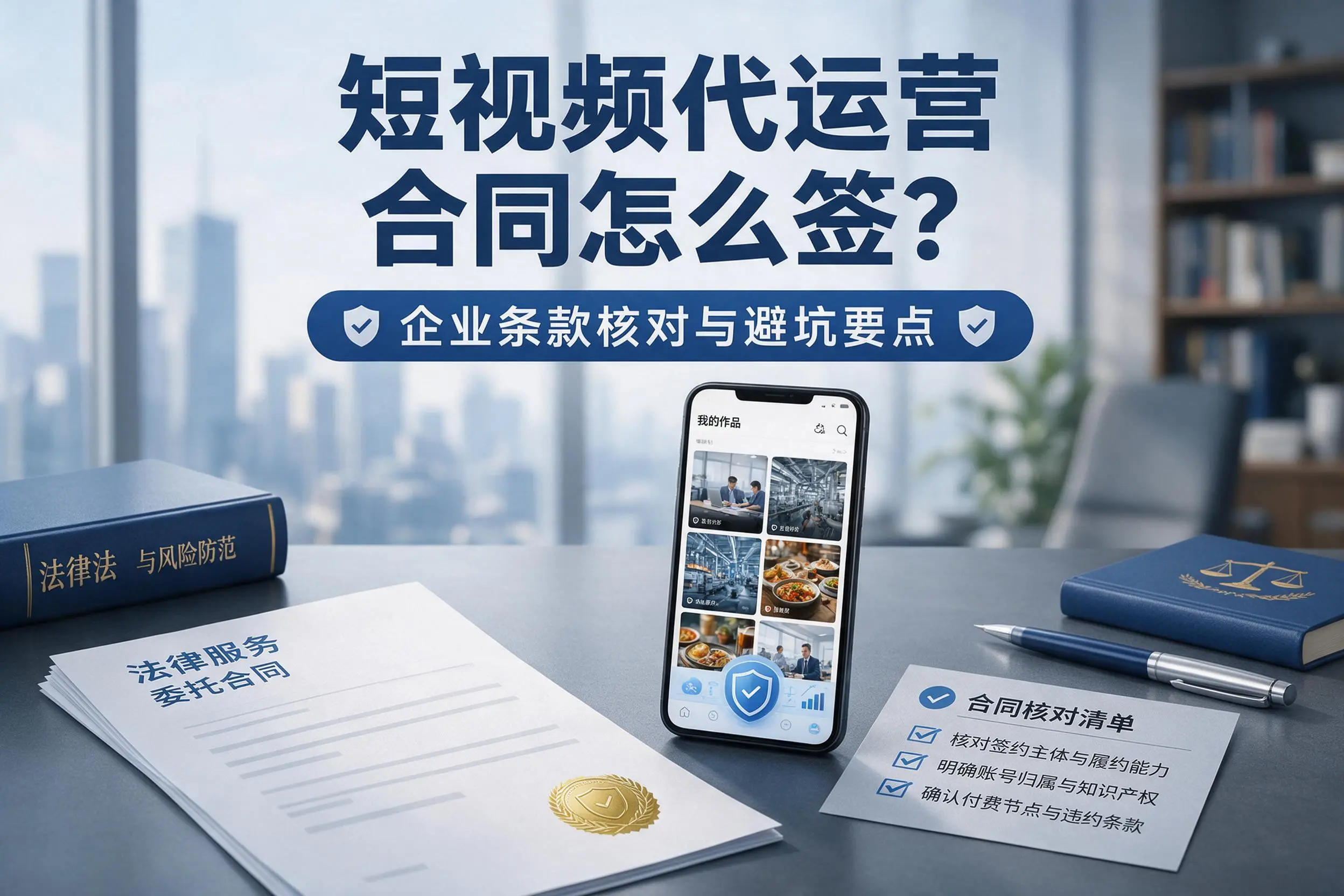 短视频代运营合同怎么签?湘西企业条款核对与避坑要点