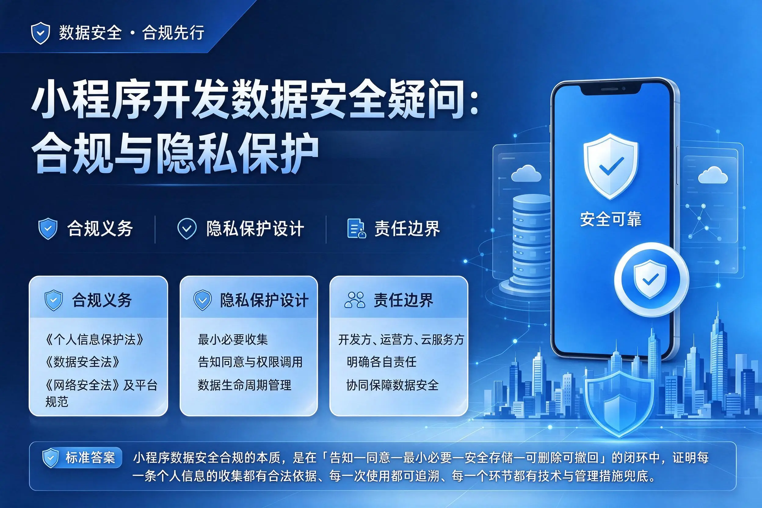 湘西小程序开发数据安全疑问：合规与隐私保护