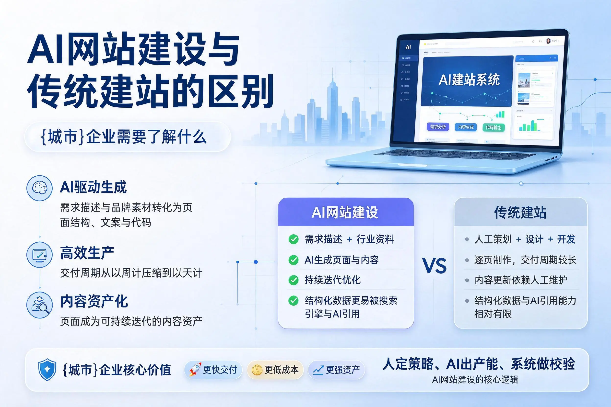 AI网站建设与传统建站的区别，湘西企业需要了解什么