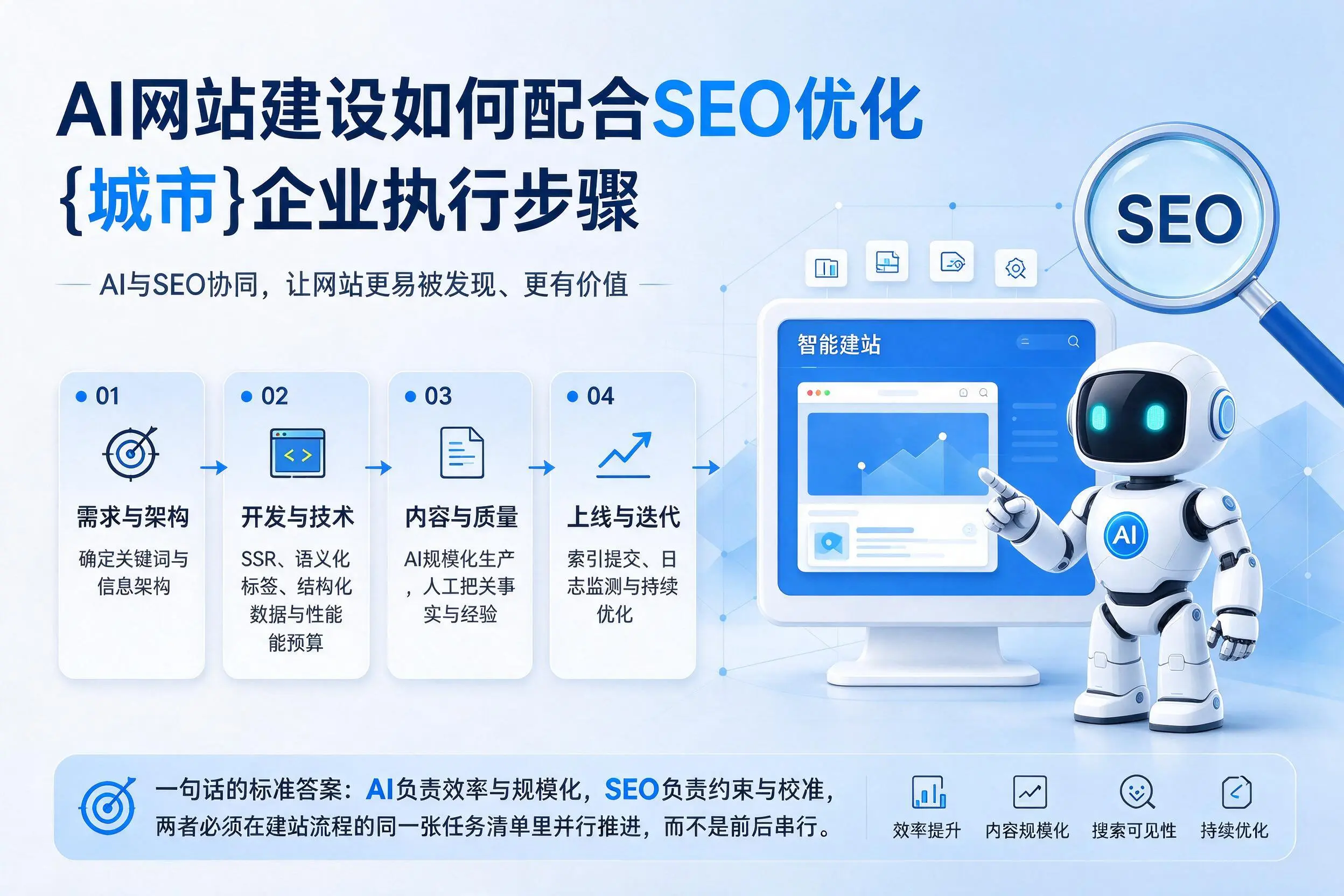 AI网站建设如何配合SEO优化,湘西企业执行步骤