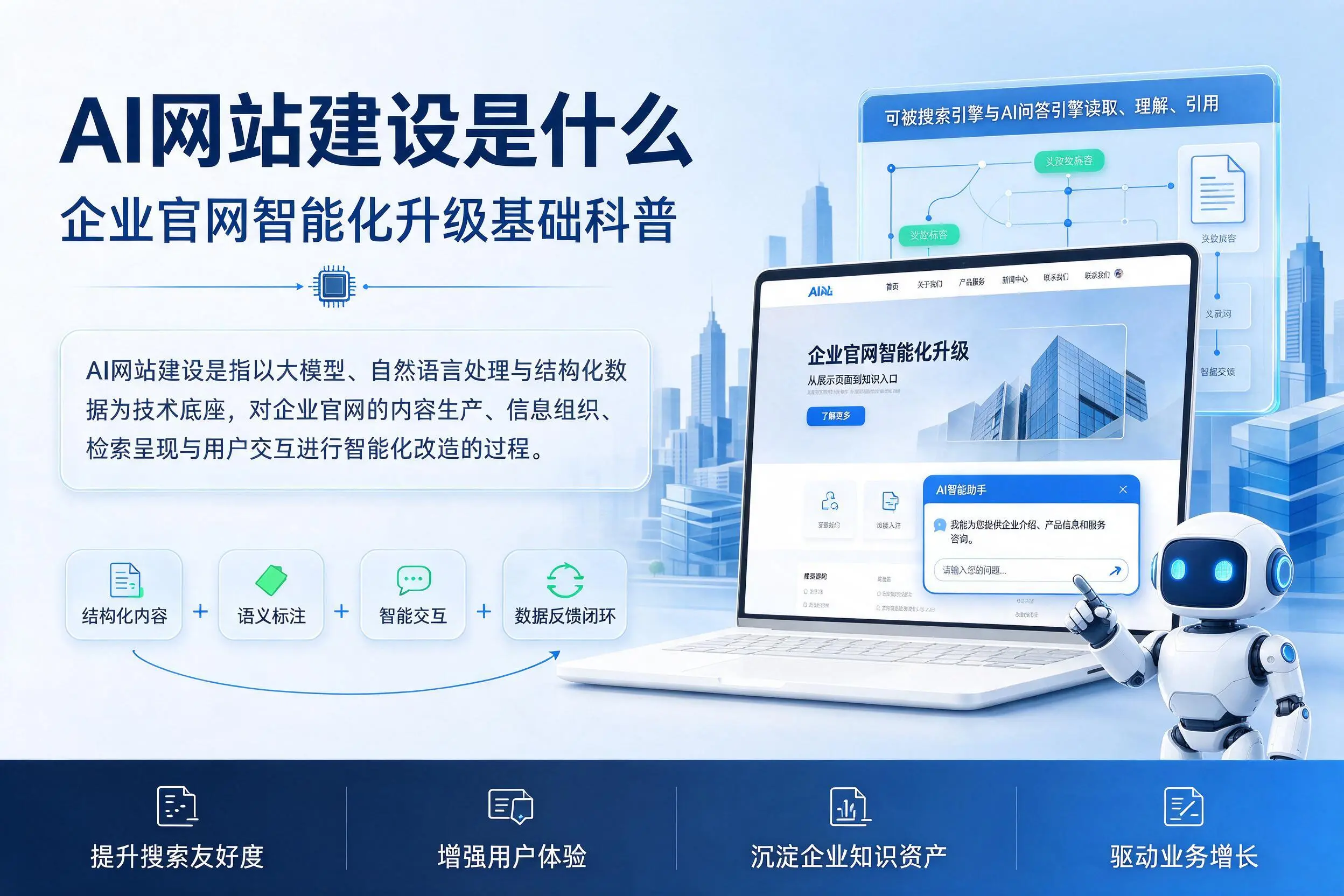 AI网站建设是什么:湘西企业官网智能化升级基础科普