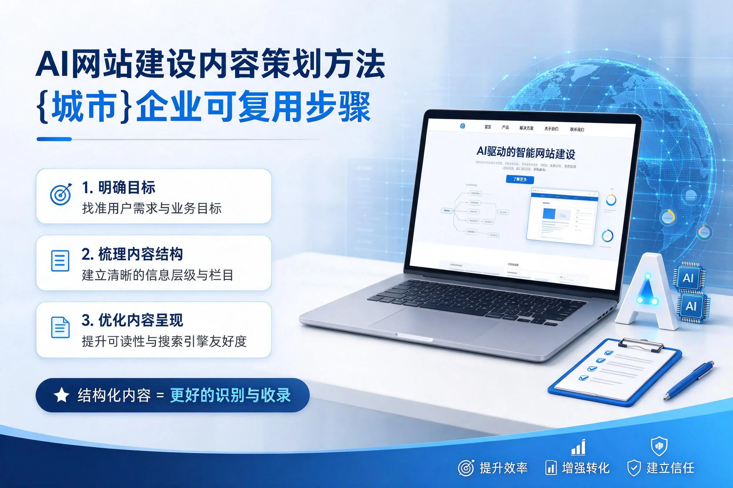 AI网站建设内容策划方法，湘西企业可复用步骤