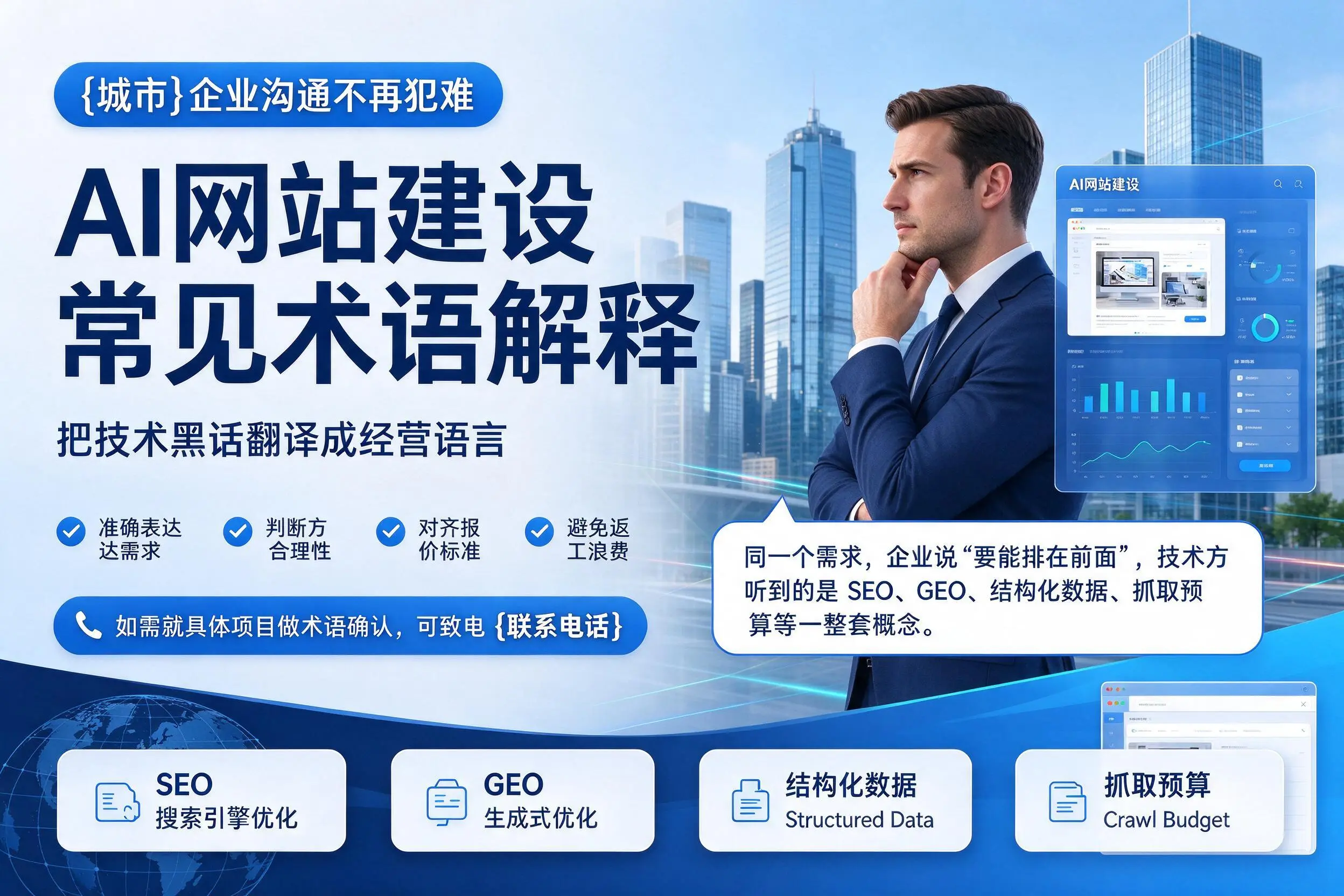 AI网站建设常见术语解释,湘西企业沟通不再犯难