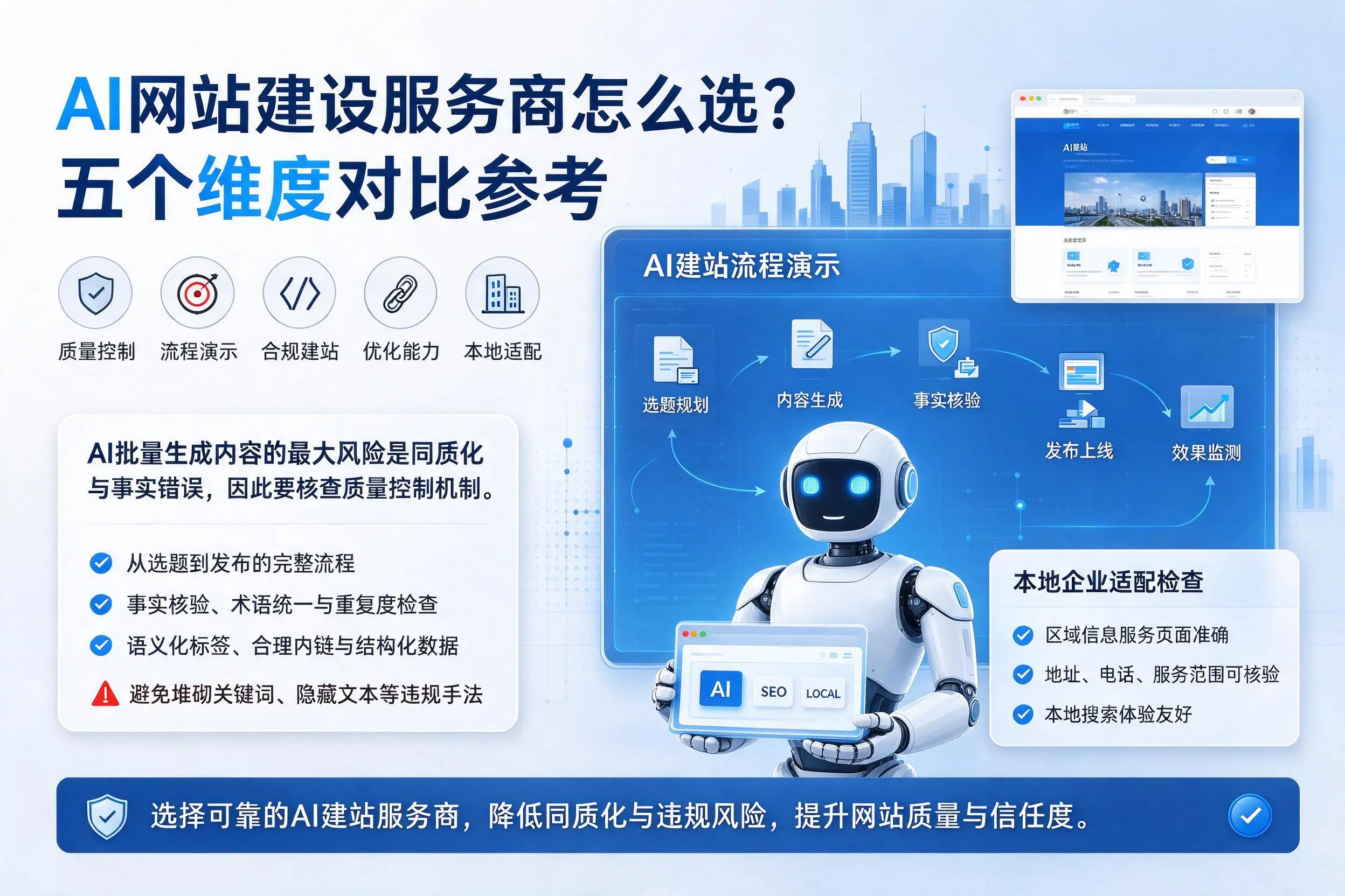 湘西AI网站建设服务商怎么选？五个维度对比参考