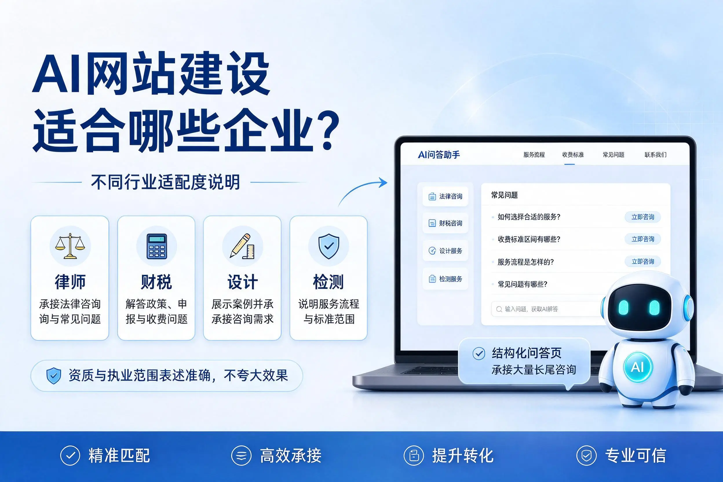 AI网站建设适合哪些企业？湘西不同行业适配度说明